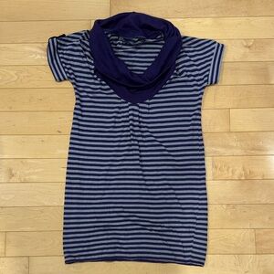 Zara Violet and Gray Cowl Neck dres